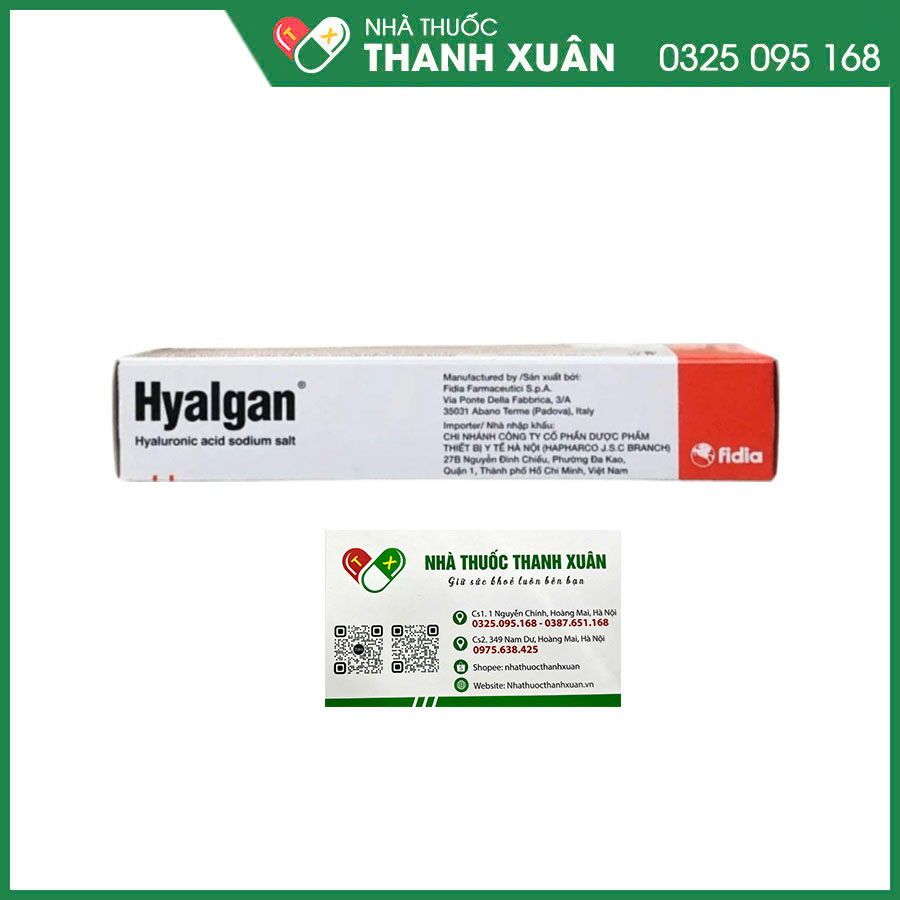 Hyalgan 20mg/2ml điều trị bệnh khớp do chấn thương và thoái hoá; hỗ trợ trong phẫu thuật chỉnh hình